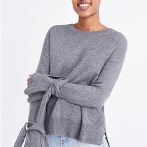 Madewell Tie Sleeve Pullover Sweater